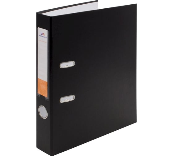 Изображение товара Папка-регистратор WORKMATE 50 мм, ПВХ, черная, без металлической окантовки, собранная 15-5582