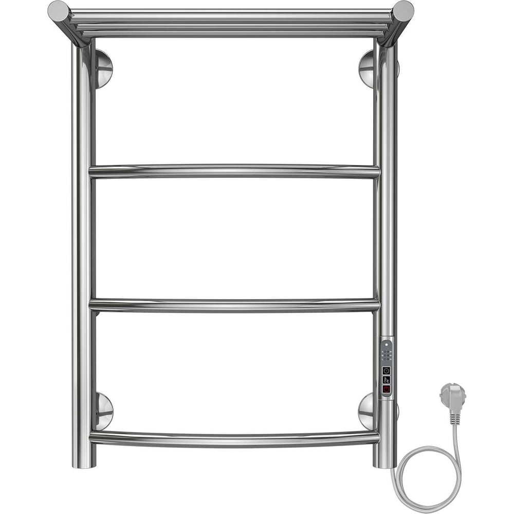 Изображение товара Электрический полотенцесушитель Azario VERONA 400/600 с полкой, R, 3 перекладины