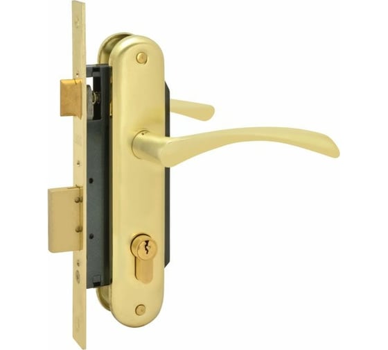 Изображение товара Врезной замок НОРА-М N100-70 Л мат.золото 9244