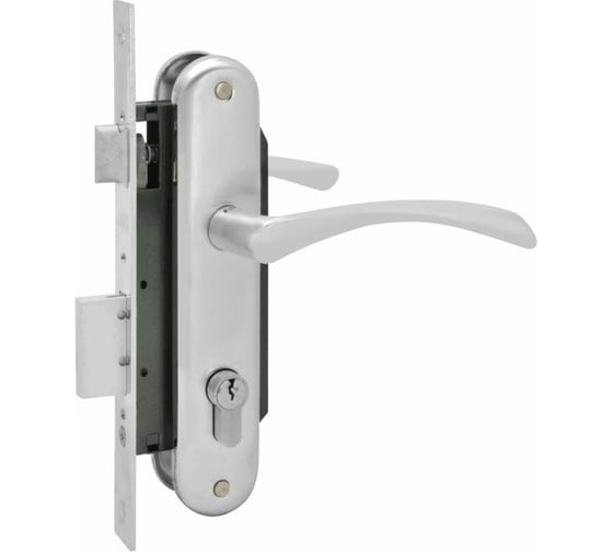 Изображение товара Врезной замок НОРА-М N100-70 Л матовый хром 9248