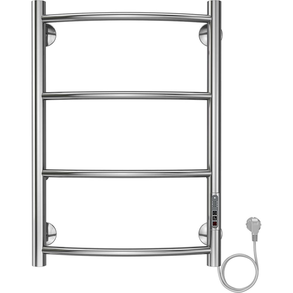 Изображение товара Электрический полотенцесушитель Azario VERONA 400/600 R с 4 перекладинами и хромированной поверхнос