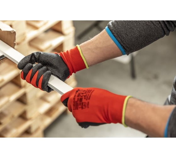 Изображение товара Перчатки рабочие с вспененным латексом HOEGERT TECHNIK RODER размер 10 HT5K750-10-W