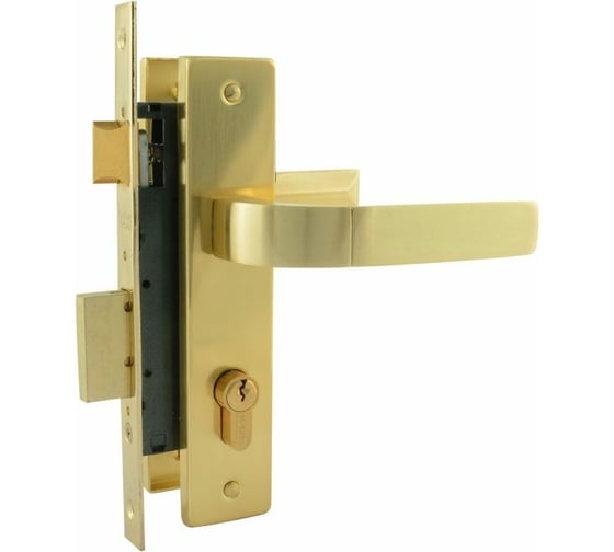 Изображение товара Врезной замок НОРА-М N107-70 Л мат.золото 16394