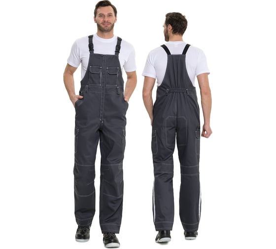 Изображение товара Полукомбинезон мужской летний Прабо "Эко-Труд" темно-серый, размер 60-62, рост 170-176 47500