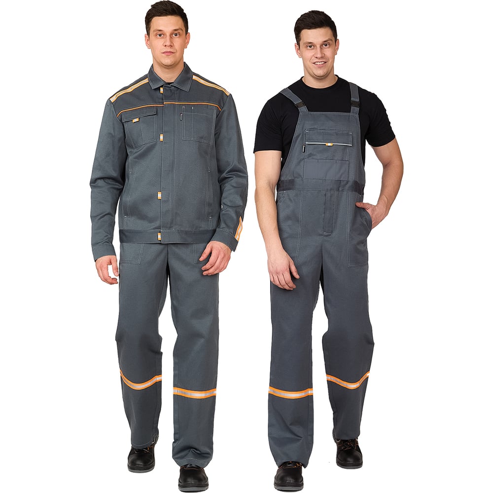 Изображение товара Мужской костюм Прабо Уни-Спец темно-серый оранжевый 44-46 водоотталкивающий