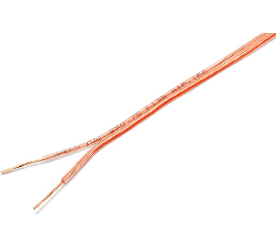 Изображение товара Акустический кабель Power Cube 2x0,75, Hi-Fi, 100M, прозрачный с красной полосой, на катушке, медные жилы, ACPC-2x0,75-100M ACPC-2*0,75-100M