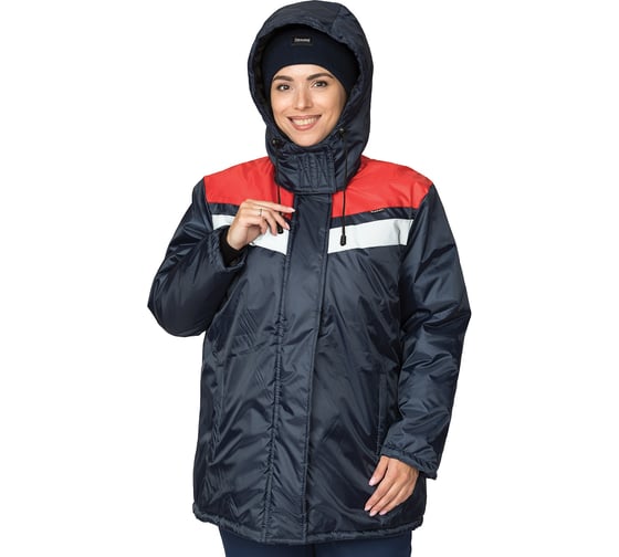 Изображение товара Куртка женская утепленная Прабо "Сарма" темно-синий/красный, размер 56-58, рост 158-164 34597