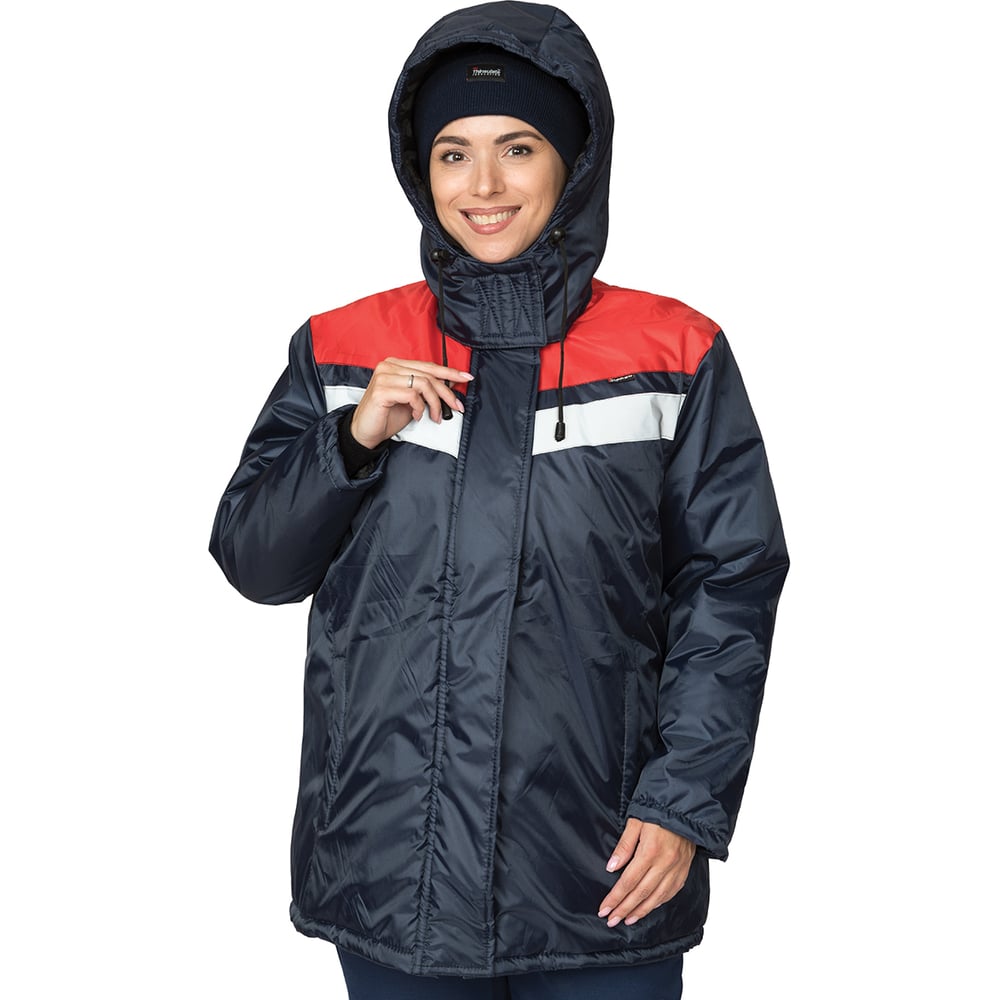 Изображение товара Куртка женская утепленная Прабо Сарма темно-синий/красный размер 56-58