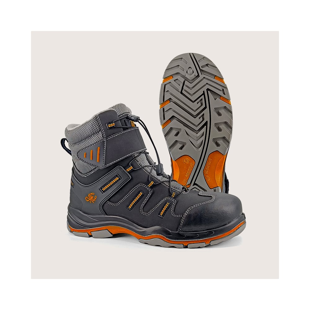 Изображение товара Зимние высокие ботинки с ПК рабочие Скорпион "Проф" черные, размер 45 2101.1ПК.45