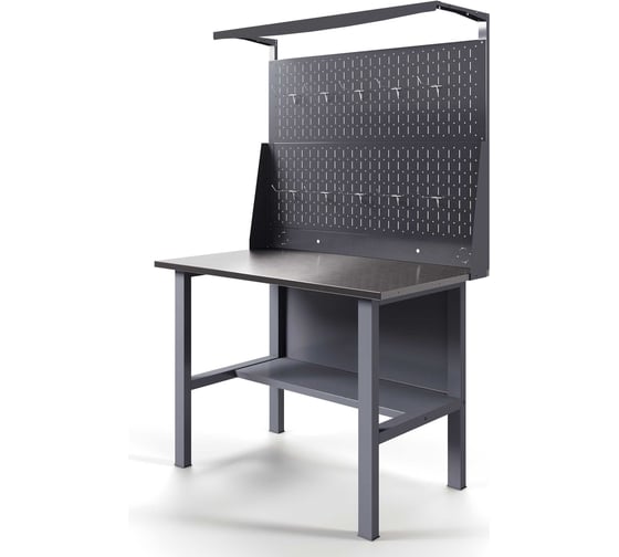 Изображение товара Верстак-стол GREENBERG без тумб с перфопанелью двойной 1200мм VERSTAK_T0_P2_1200