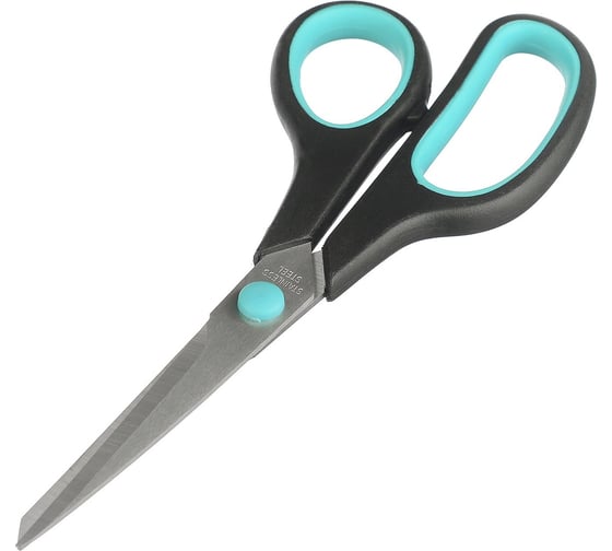 Изображение товара Ножницы WORKMATE 188 мм, пластиковые черные ручки с резиновыми вставками 14-5862