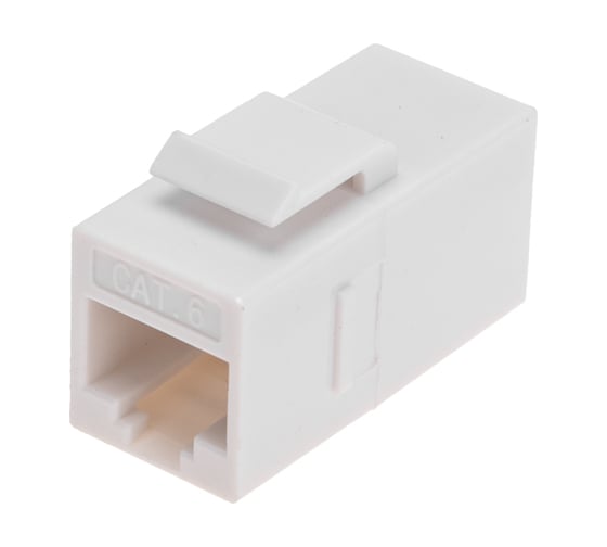 Изображение товара Проходной адаптер REXANT формата Keystone, Jack RJ-45(8P8C), UTP, CAT 6 PRO 02-0108