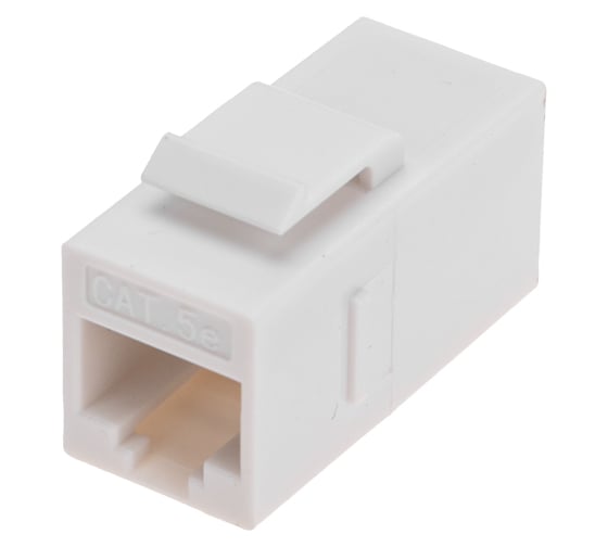 Изображение товара Проходной адаптер REXANT формата Keystone, Jack RJ-45(8P8C), UTP, CAT 5e PRO 02-0101