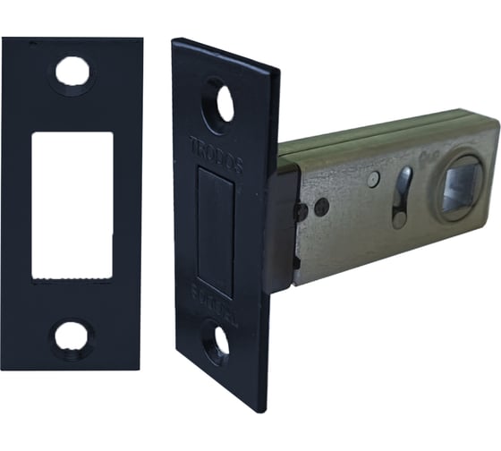 Изображение товара Защелка врезная Trodos 6-50 без фиксации с прямоугольной планкой, магнит, черный 206050