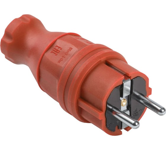 Изображение товара Прямая вилка IEK ВБп3-1-0м ОМЕГА IP44 красная PKR01-016-2-K04