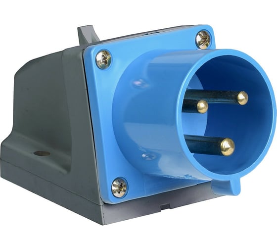 Изображение товара Стационарная вилка IEK 523 2Р+РЕ 32А 220В IP44 PSR51-032-3