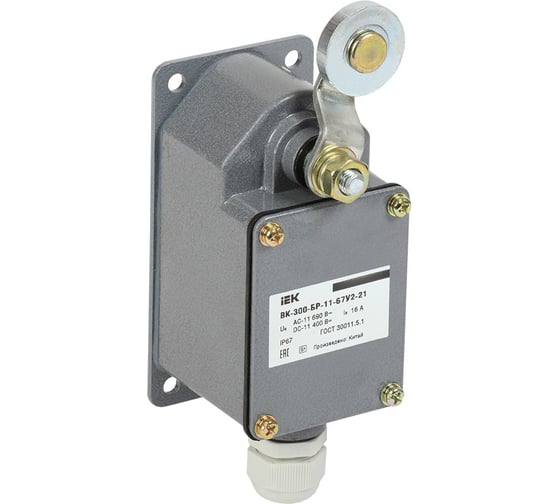Изображение товара Концевой выключатель IEK ВК-300-БР-11-67У2-21, IP67, KV-1-300-1