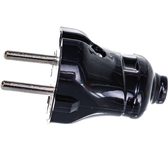 Изображение товара Разборная прямая вилка IEK ВПп20-02-Ст без заземляющего контакта, 6А, черная EVP20-06-01-K02