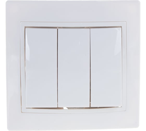 Изображение товара ВС10-3-0-КБ Выключатель 3кл 10А КВАРТА GENERICA белый EVK30-K01-10-DM