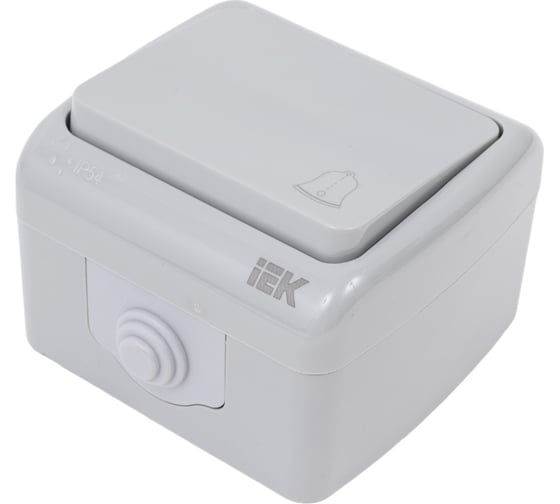 Изображение товара Кнопочный выключатель IEK ВС-20-1-3-A, открытой установки, 10А, IP54, AQUATIC EVA14-K03-10-54