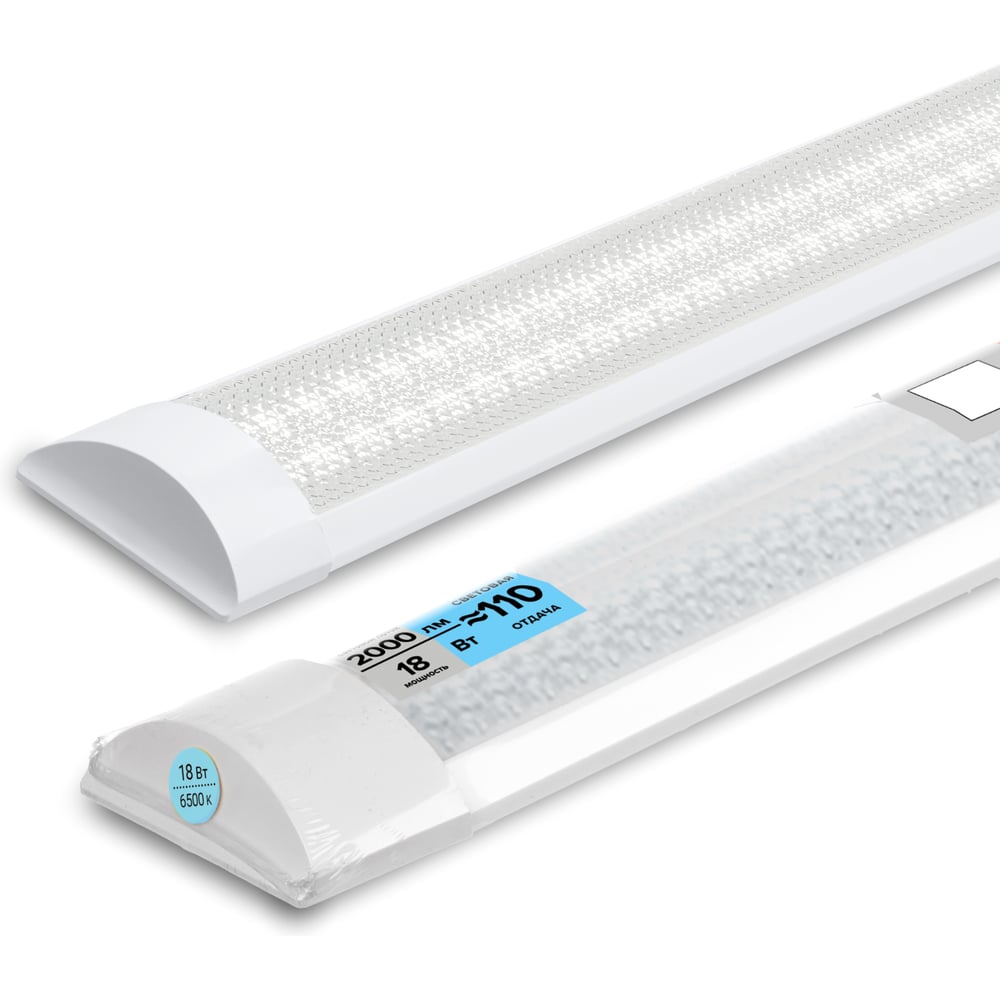 Изображение товара Светодиодный линейный светильник LED Wolta 18Вт, 6500К Холодный свет, IP40, WLFW18W04