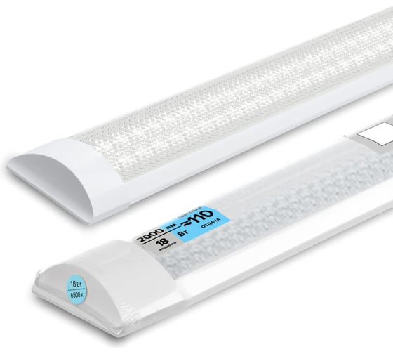 Изображение товара Светодиодный линейный светильник LED Wolta 18Вт, 6500К Холодный свет, IP40, WLFW18W04