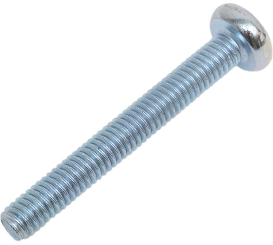 Изображение товара Винт с полусферической головкой МЕТАЛЛСЕРВИС M6x45 мм, DIN 7985, цинк, 30 шт. МС 1269326