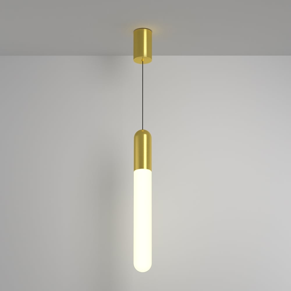 Изображение товара Подвесной светильник MAYTONI Mist LED 12W стиль минимализм алюминий стекло латунь