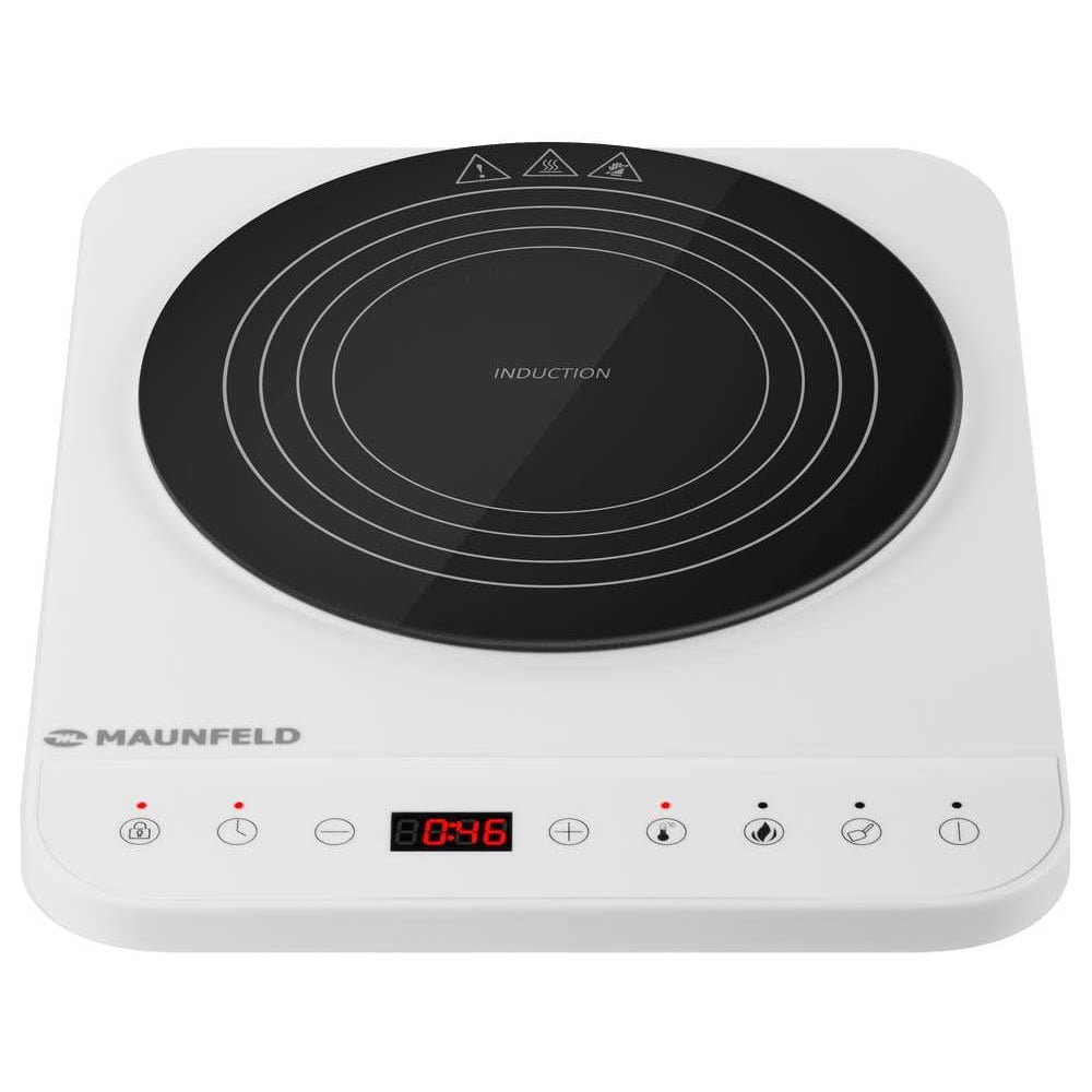 Изображение товара Индукционная плита MAUNFELD EFI271TWH компактная сенсорная стеклокерамика 1 конфорка