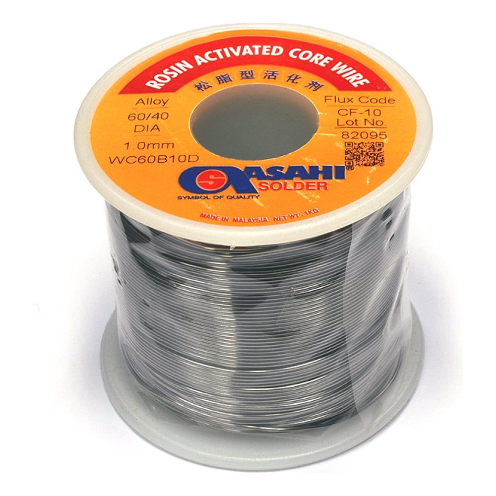 Изображение товара Припой ASAHI Sn60/Pb40 1 мм с флюсом RA 1 кг