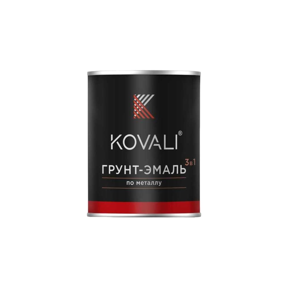 Изображение товара Грунт-эмаль 3 в 1 KOVALI матовая, серая белка RAL 7000, 0.8 кг kov3.2.4C7000