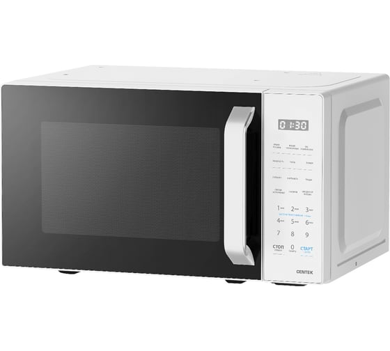 Изображение товара Микроволновая печь Centek CT-1551 белый, 700 Вт, 20 л, 11 режимов, ф-я памяти, блокировка ручки, электронное управление CT-1551 White