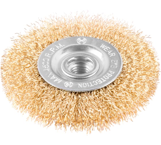 Изображение товара Кордщетка латунная плоская для УШМ 100 мм MONOGRAM 107-141
