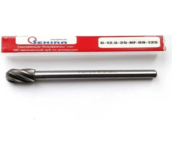 Изображение товара Бор-фреза C-12.5-25-NF-06-135 для обработки алюминия Sekira 00-00032650