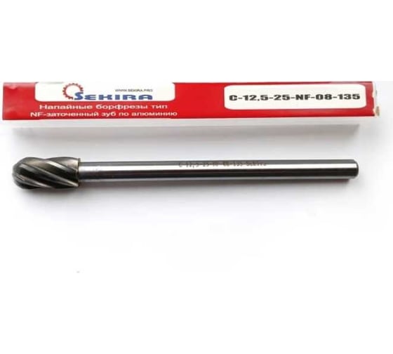 Изображение товара Бор-фреза C-12.5-25-NF-08-135 для обработки алюминия Sekira 00-00032651