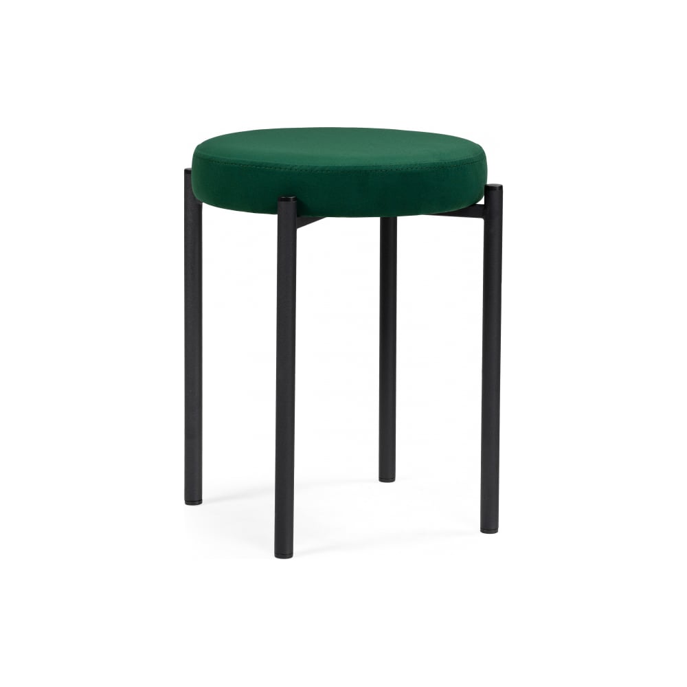 Изображение товара Табурет Woodville Кудо velutto 33 черный комфортный металлический каркас