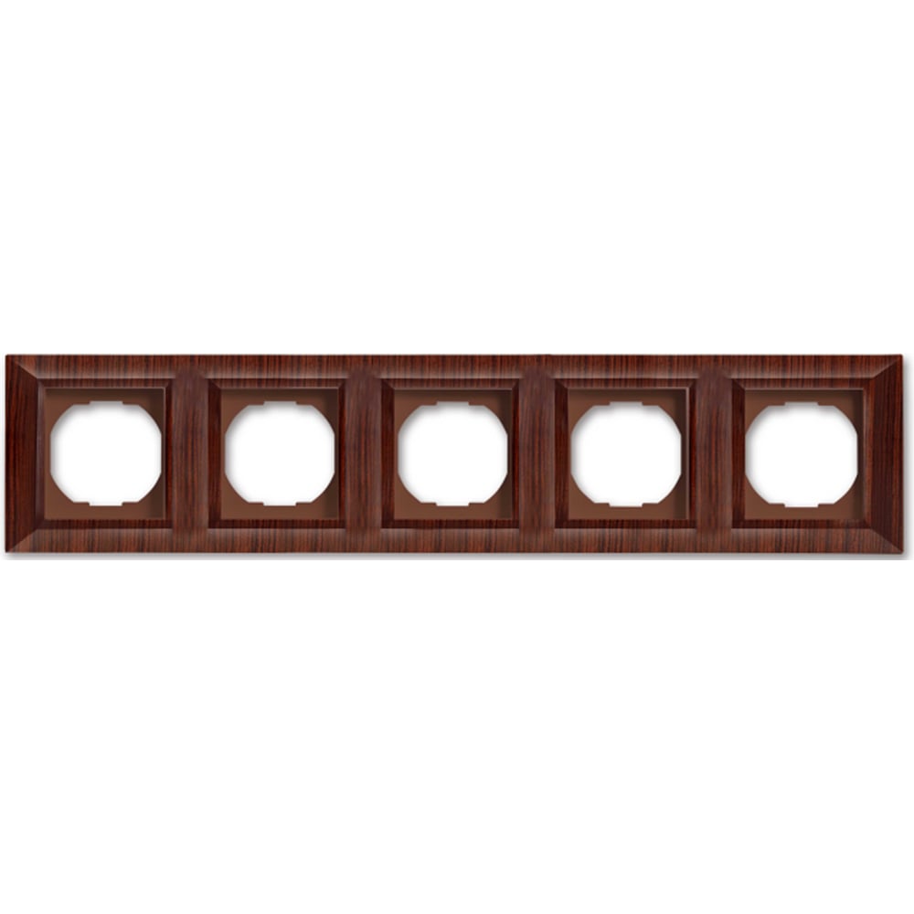 Изображение товара Рамка для электросистем Vesta Electric 5 постов Roma Wood FRM010501FRN