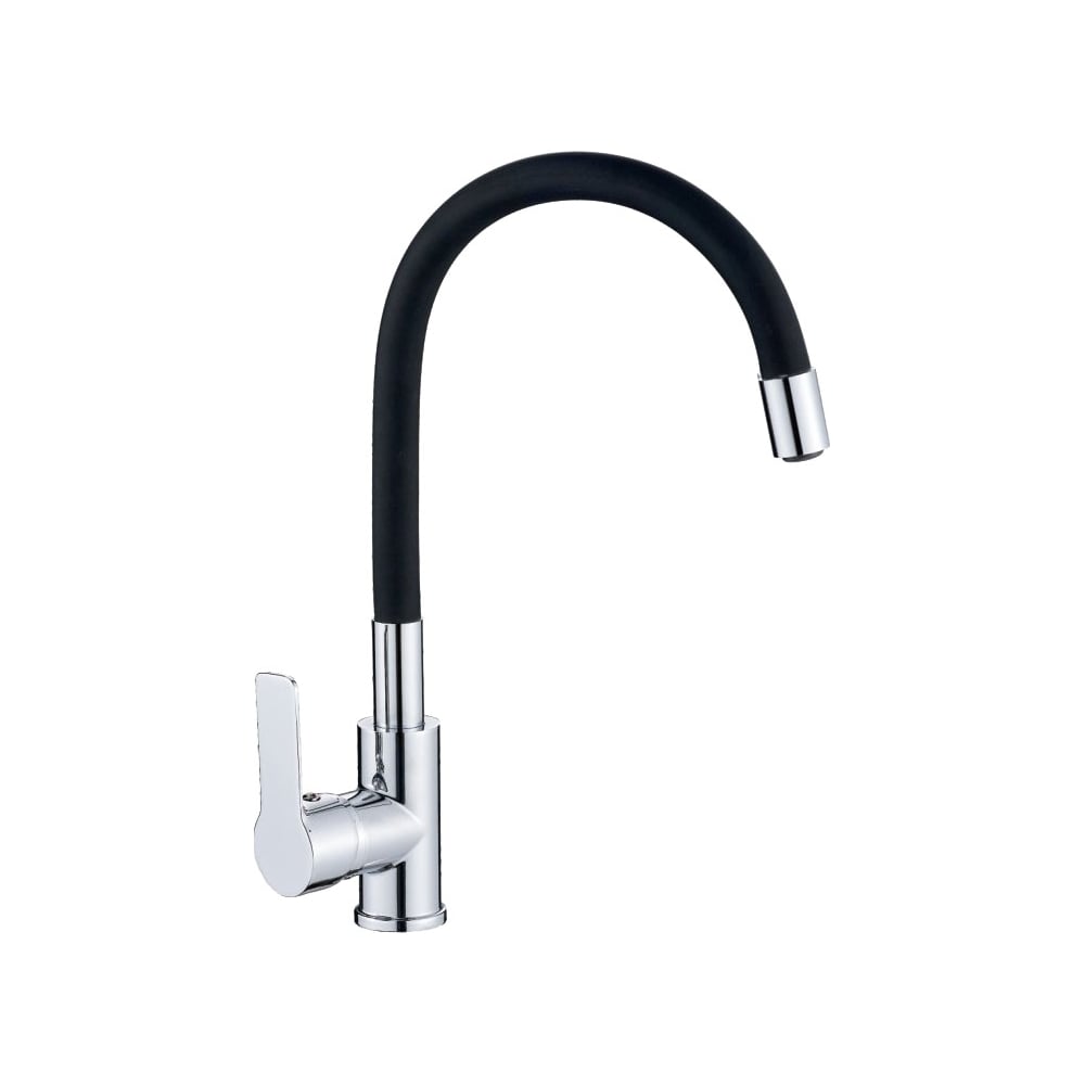 Изображение товара Смеситель для кухни Valfex Chrome Black гибкий силиконовый излив, латунь Estreya VF.70112-7 Изображение товара Смеситель для кухни Valfex Chrome Black гибкий силиконовый излив, латунь Estreya VF.70112-7