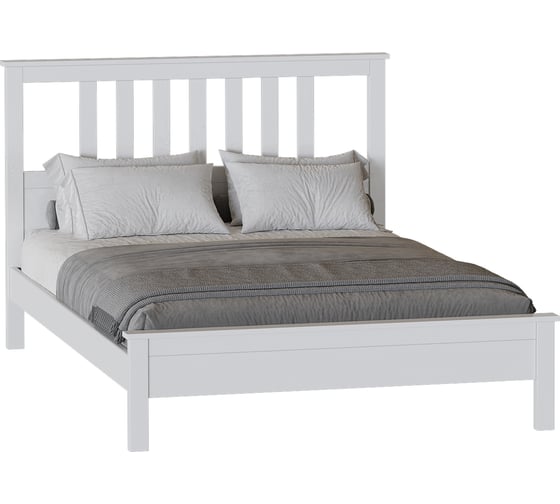 Изображение товара Кровать Мебельград Эдит 1600, 160x200 см, белый фактурный 58451