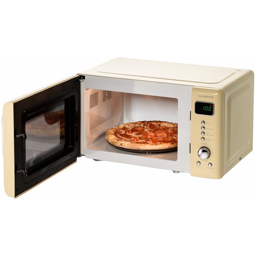 Изображение товара Микроволновая печь Harper HMW-20ST04 CREAMY с грилем и защитой от детей