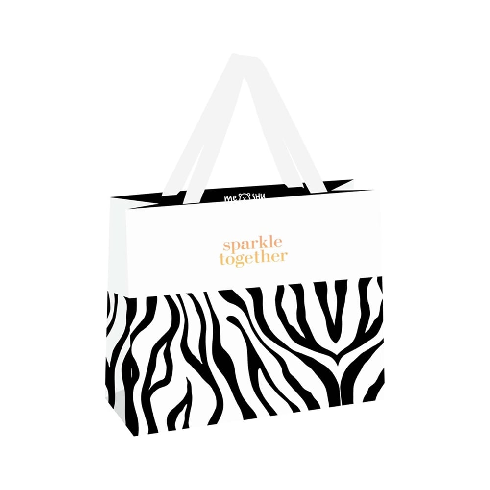 Изображение товара Пакет подарочный MESHU 32x26x12 см Animal print с отделкой фольгой