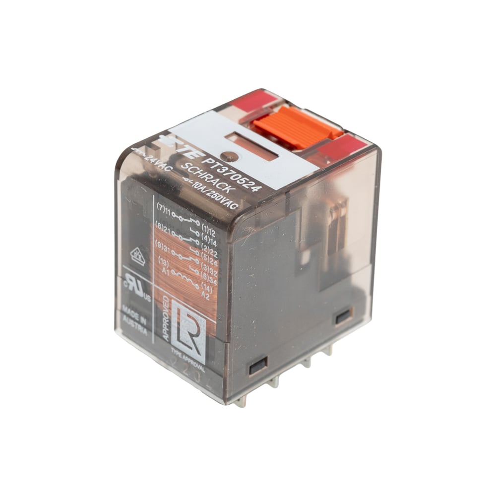 Изображение товара Промежуточное реле Schrack Technik PT с 3 контактами 10A 24VAC