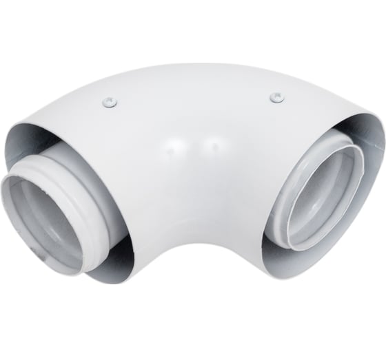 Изображение товара Отвод коаксиальный KRATS 60/100, Bosch, Buderus, Navien S/C/E, Baxi ECO Nova/Classic, Federica Bugatti, Baltur, Лемакс, Fondital и др. в комплекте фланец K-02F