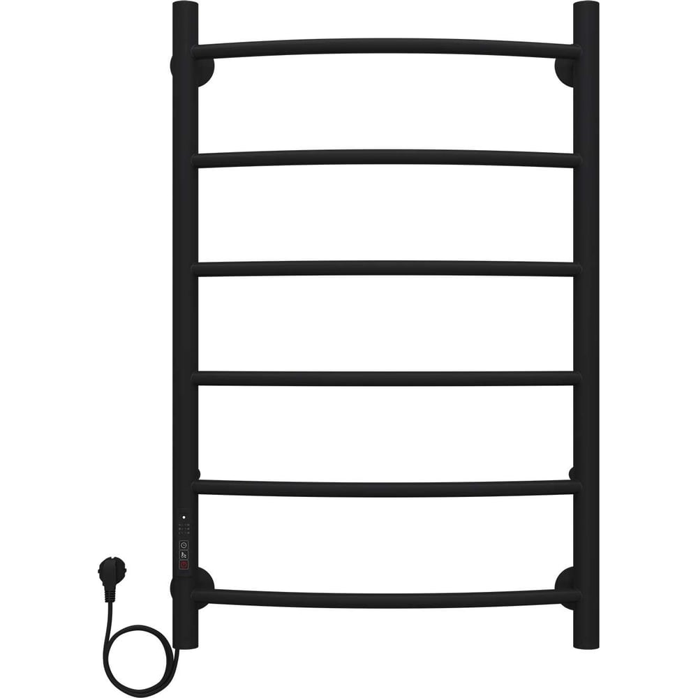 Изображение товара Электрический полотенцесушитель Azario VERONA 500/800 черный 6 перекладин