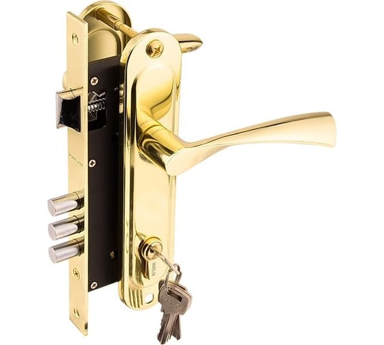 Изображение товара Замок врезной MARLOK 85/ 76-ЦМ60 межосевое 85 мм (Тип 1) РВ (золото) 011626