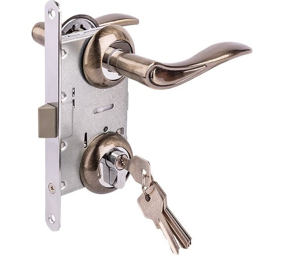 Изображение товара Замок врезной MARLOK 85/5405-ЦМ60 межосевое 85 мм (Тип 4) АВ (бронза) 029141