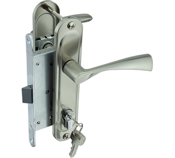 Изображение товара Замок врезной MARLOK 85/ 76-ЦМ60 межосевое 85 мм (Тип 3) SN (никель) 014985