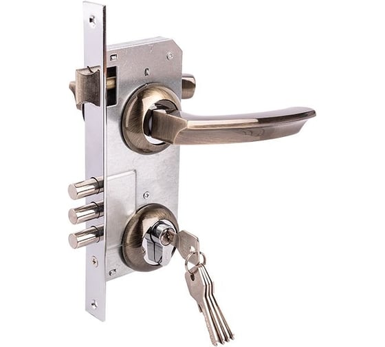 Изображение товара Замок врезной MARLOK 85/5411-ЦМ60 межосевое 85 мм (Тип 2) АВ (бронза) 029103