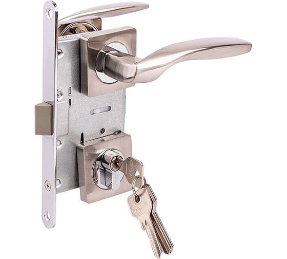 Изображение товара Замок врезной MARLOK 85/5215-ЦМ60 межосевое 85 мм (Тип 4) SN (никель) 029157