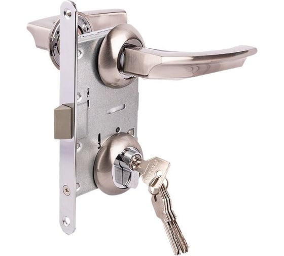 Изображение товара Замок врезной MARLOK 85/5411-ЦМ60 межосевое 85 мм (Тип 4) SN (никель) 029149